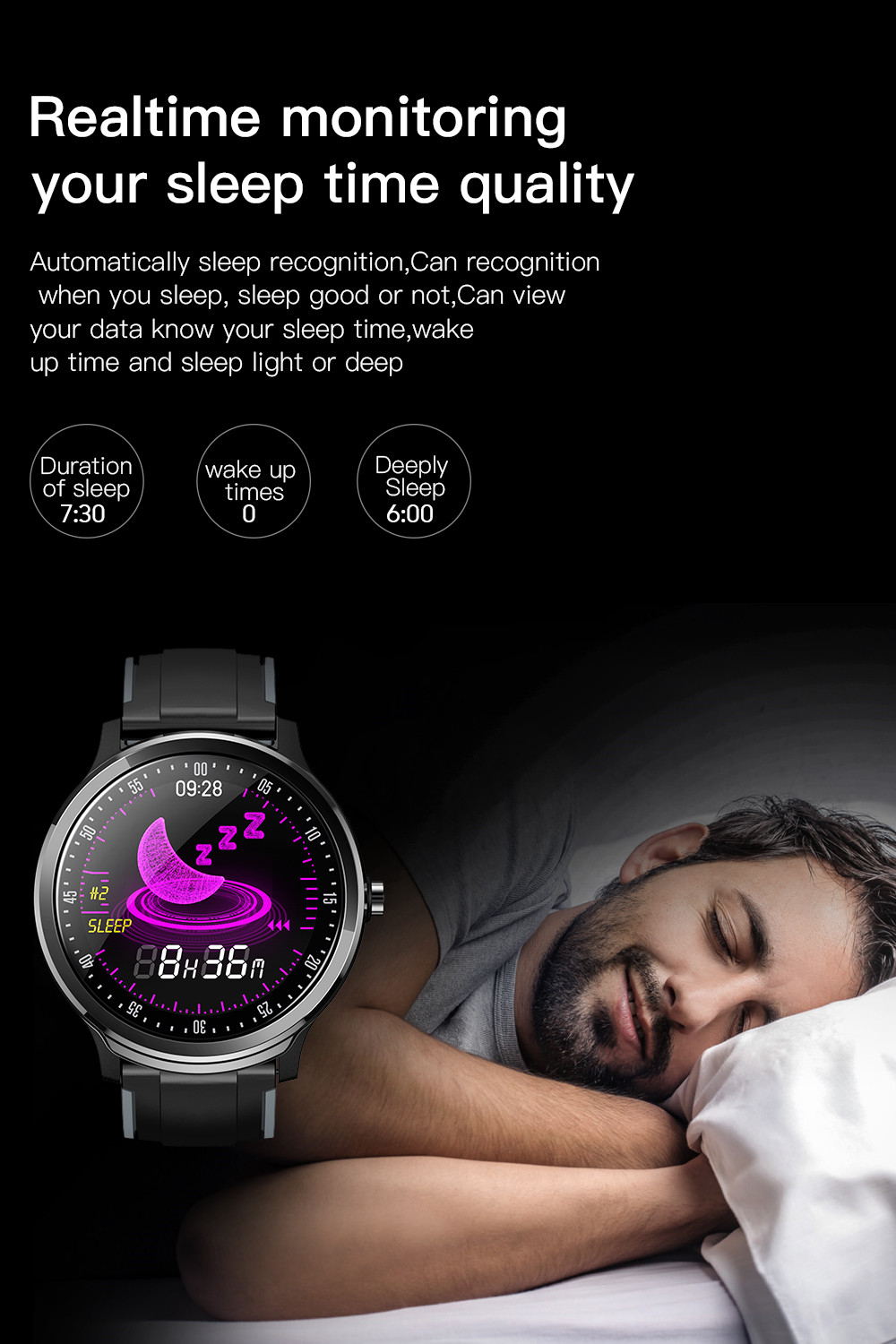 SN80 fashion watch fitness tracker