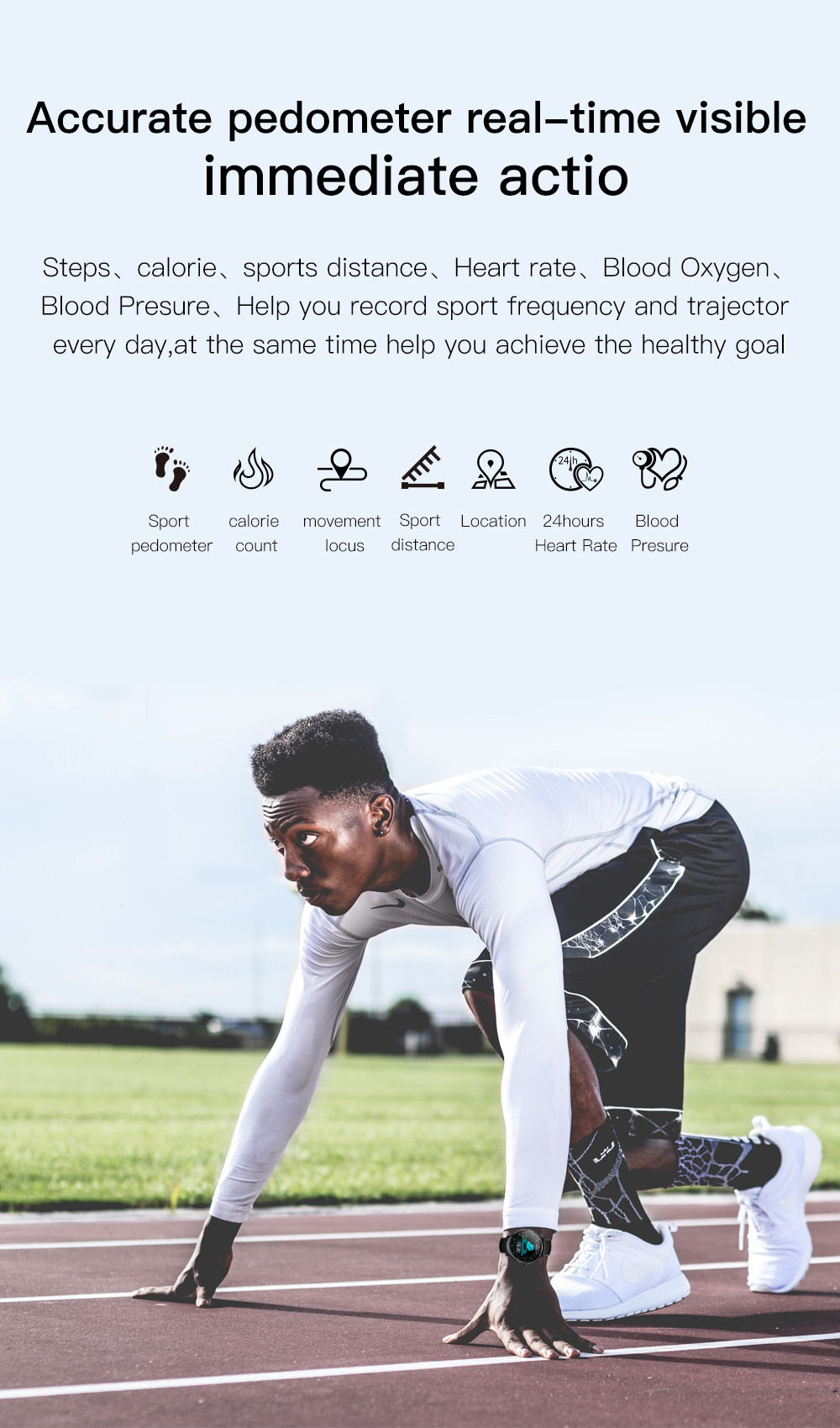 SN80 fashion watch fitness tracker