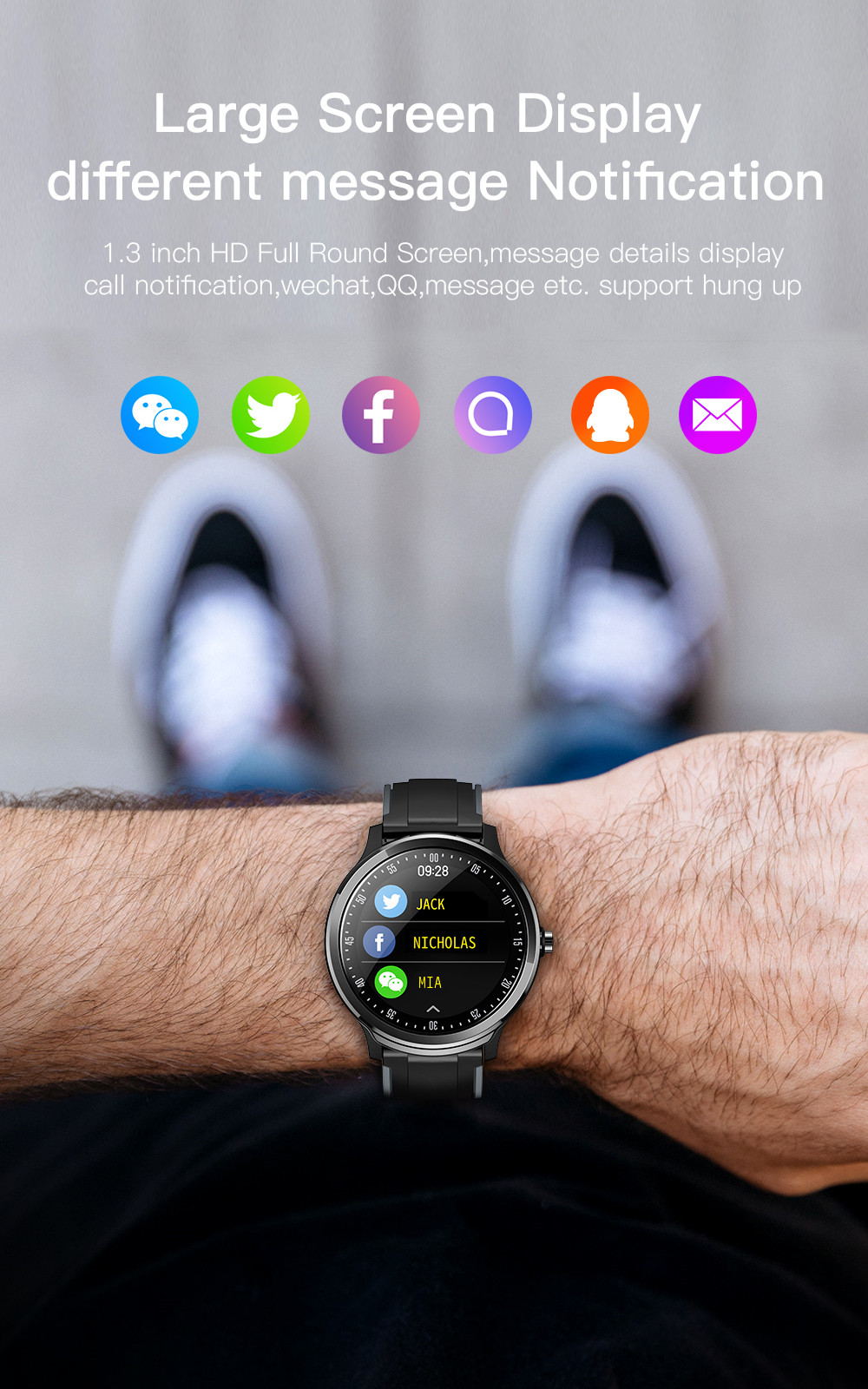 SN80 fashion watch fitness tracker