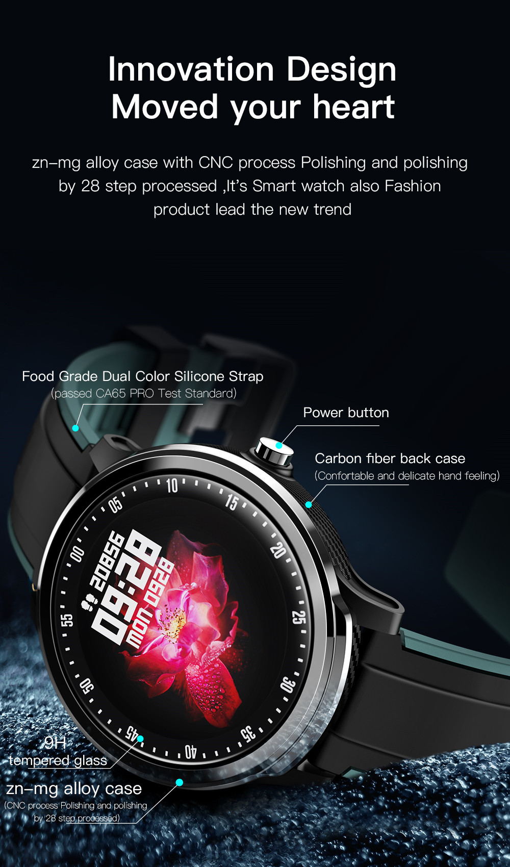 SN80 fashion watch fitness tracker