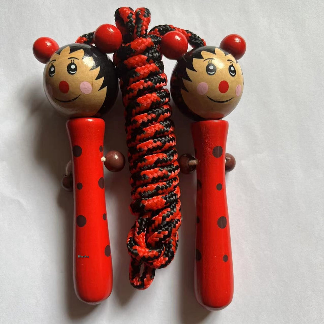 Cartoon Wooden Handle Children's Jumping Rope